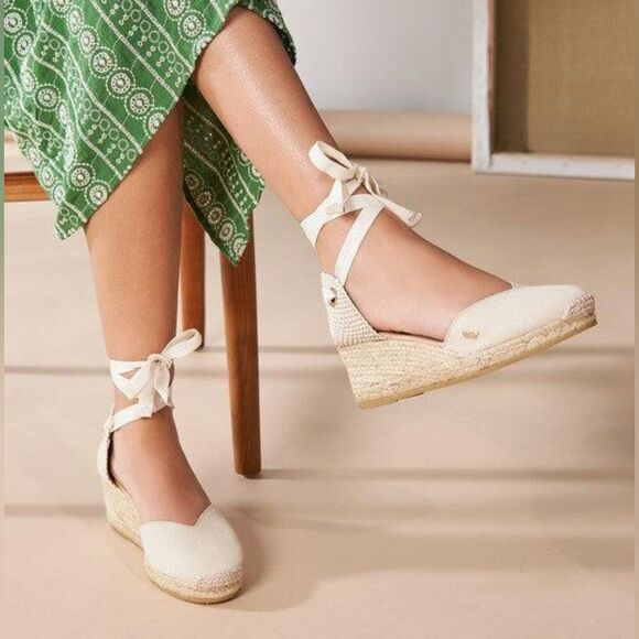 Viscata Gava Canvas Espadrille Wedges - Picture 1 of 12